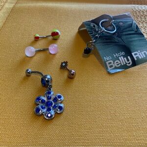 Belly Button Rings Set of 5